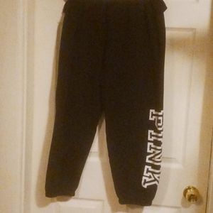 Pink Black sweat pants size Xl